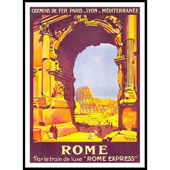 Rome Express, A New Print Of A Vintage Trade Card