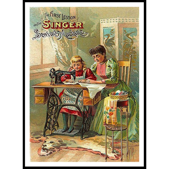 Singer, A New Print Of A Vintage Trade Card