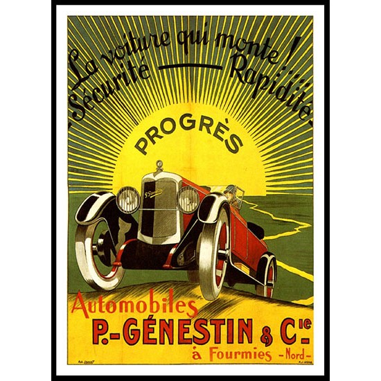 The Bright Light of Progress, A New Print Of A Vintage Trade Card