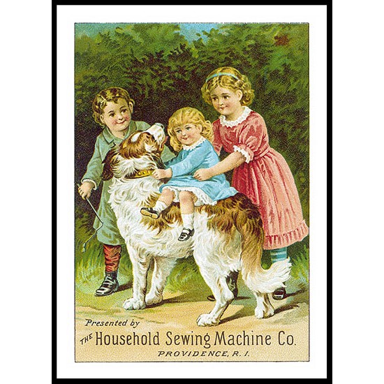 The Household, A New Print Of A Vintage Trade Card