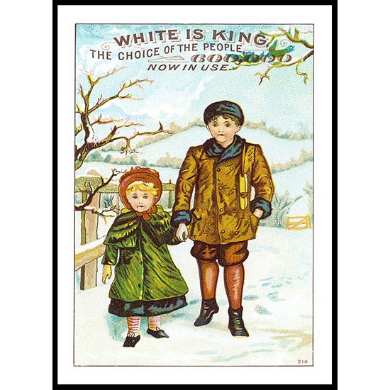 White, A New Print Of A Vintage Trade Card