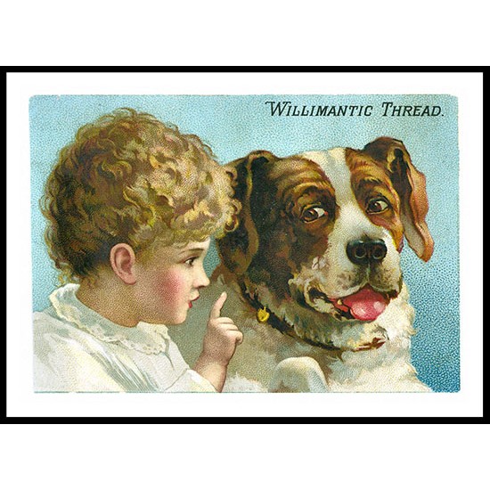 Willimantic Thread - 1, A New Print Of A Vintage Trade Card