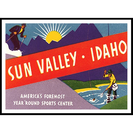 Sun Valley, A New Print Of A Vintage Transport Picture Sun Valley, A New Print Of A Vintage Transport Picture