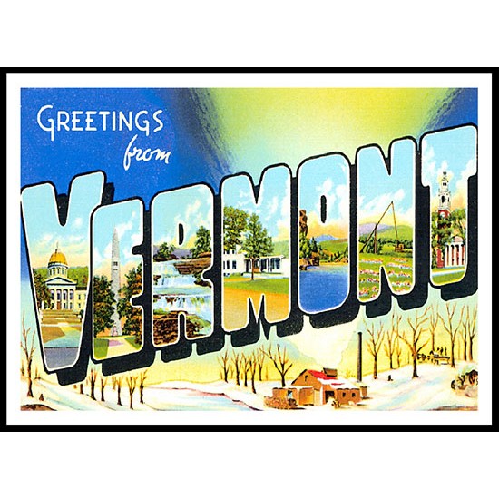 Vermont, A New Print Of A Vintage Transport Picture Vermont, A New Print Of A Vintage Transport Picture