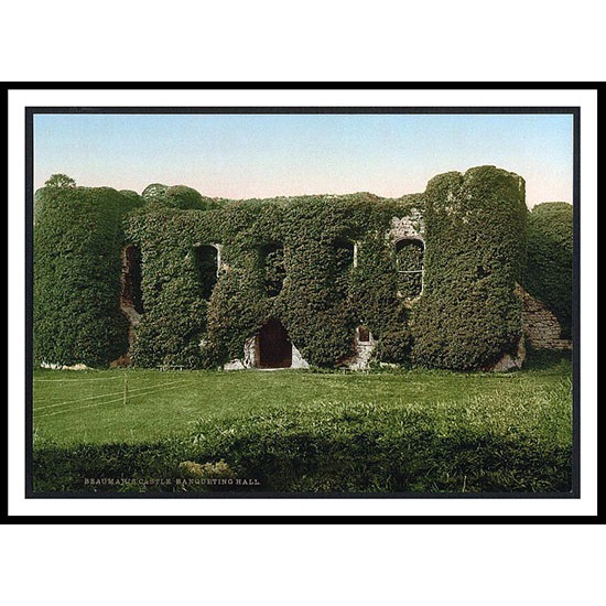 Banqueting Hill Beaumaris Castle, A New Print Of A Vintage Wales Photochrom