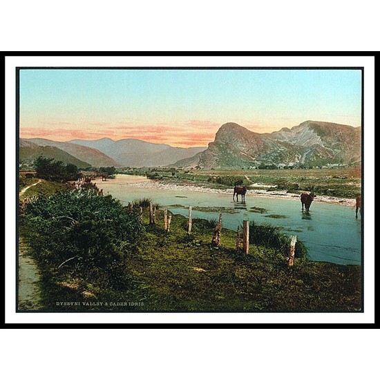 Cader Idris And Dyssyni Valley, A New Print Of A Vintage Wales Photochrom