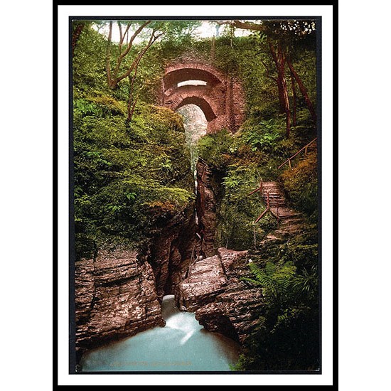 Devils Bridge Aberystwith - 1, A New Print Of A Vintage Wales Photochrom