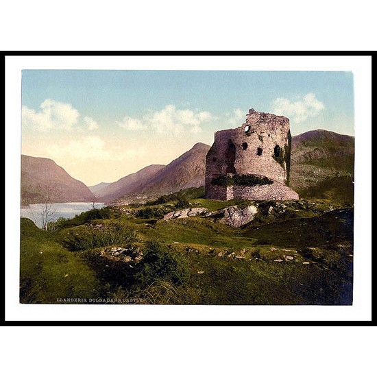 Dolbadarn Castle Llanberis, A New Print Of A Vintage Wales Photochrom