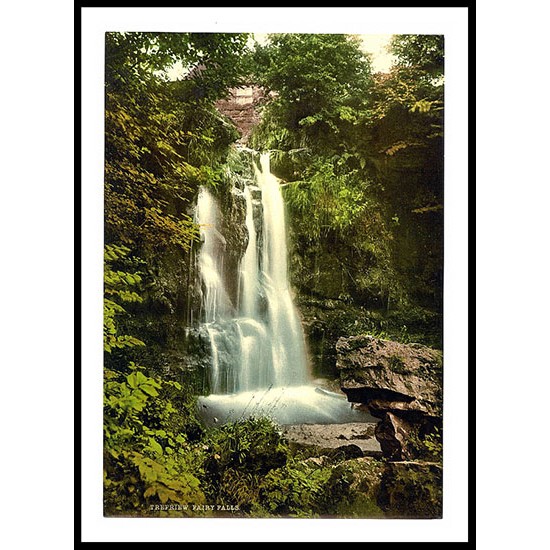 Fairy Falls Trefriw, A New Print Of A Vintage Wales Photochrom