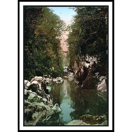 Fairy Glen Bettwsy Coed - 1, A New Print Of A Vintage Wales Photochrom