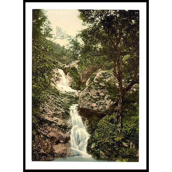 Fairy Glen Waterfall Penmaenmawr - 2, A New Print Of A Vintage Wales Photochrom