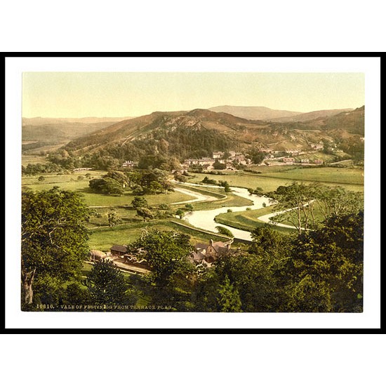 Festiniog Vale Of Festiniog i.e.Ffestiniog From Terraceplas Wales, A New Print Of A Vintage Wales Photochrom