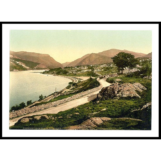 From Carnarvon Road Snowdon, A New Print Of A Vintage Wales Photochrom