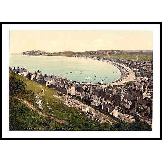 From Great Ormes Head Llandudno, A New Print Of A Vintage Wales Photochrom