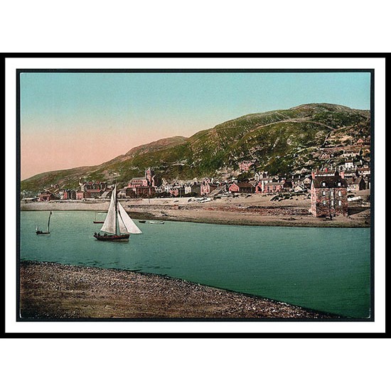 From Island Barmouth, A New Print Of A Vintage Wales Photochrom