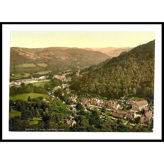 General Vew Bettwsy Coed, A New Print Of A Vintage Wales Photochrom