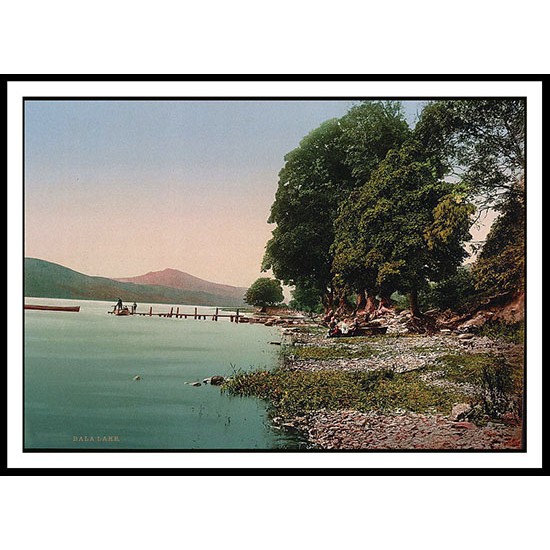 Lake At Bala, A New Print Of A Vintage Wales Photochrom