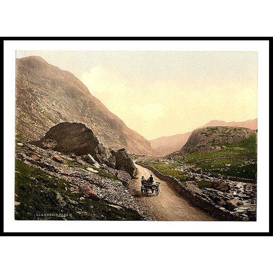 Pass Llanberis 2, A New Print Of A Vintage Wales Photochrom