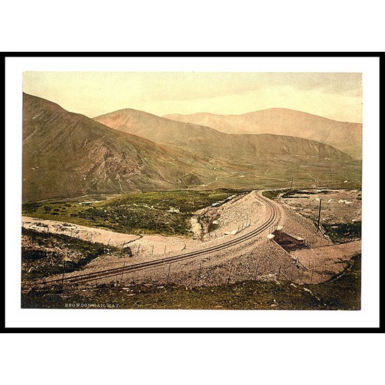 Railway Snowdon, A New Print Of A Vintage Wales Photochrom