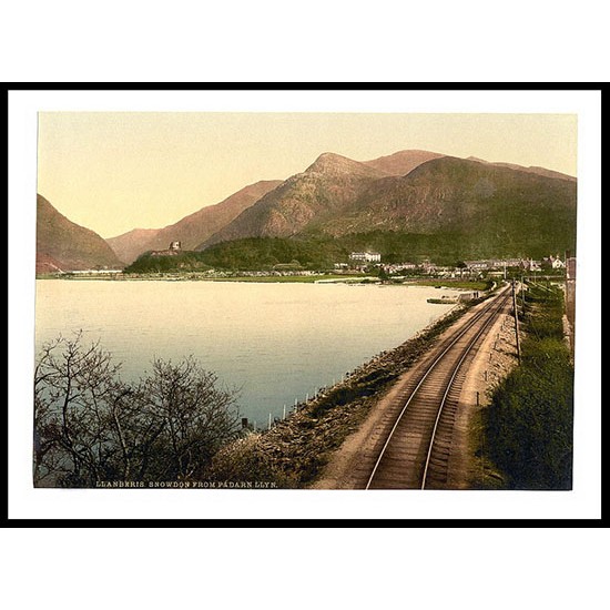 Snowdon From Pardarn Llyn Llanberis, A New Print Of A Vintage Wales Photochrom