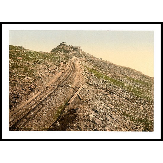 Snowdon Railway At The Summit Wales, A New Print Of A Vintage Wales Photochrom