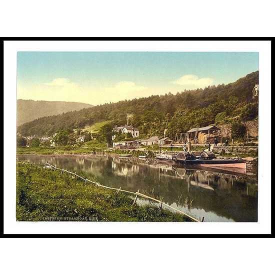 Steamboat Pier Trefriw, A New Print Of A Vintage Wales Photochrom