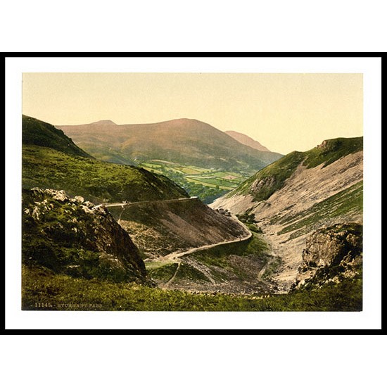 Sychnant Pass Wales, A New Print Of A Vintage Wales Photochrom