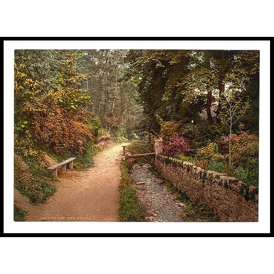 The Dingle Colwyn Bay, A New Print Of A Vintage Wales Photochrom