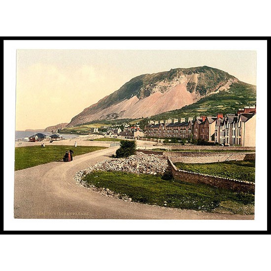 The Parade Llanfairfechan, A New Print Of A Vintage Wales Photochrom