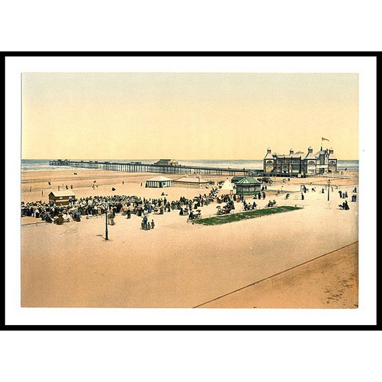 The Pier Rhyl, A New Print Of A Vintage Wales Photochrom