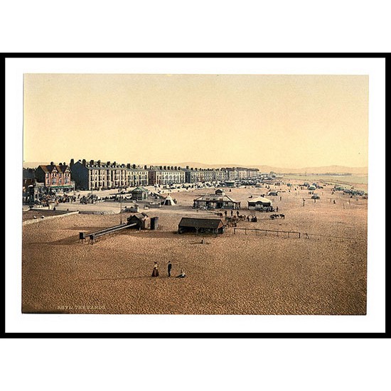 The Sands Rhyl, A New Print Of A Vintage Wales Photochrom