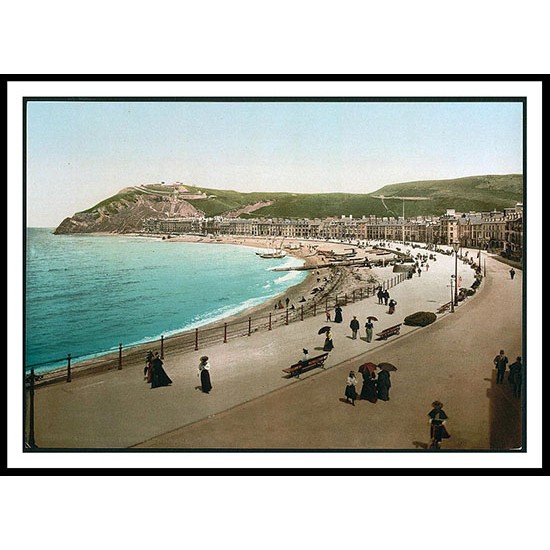 The Terrace Aberystwith, A New Print Of A Vintage Wales Photochrom