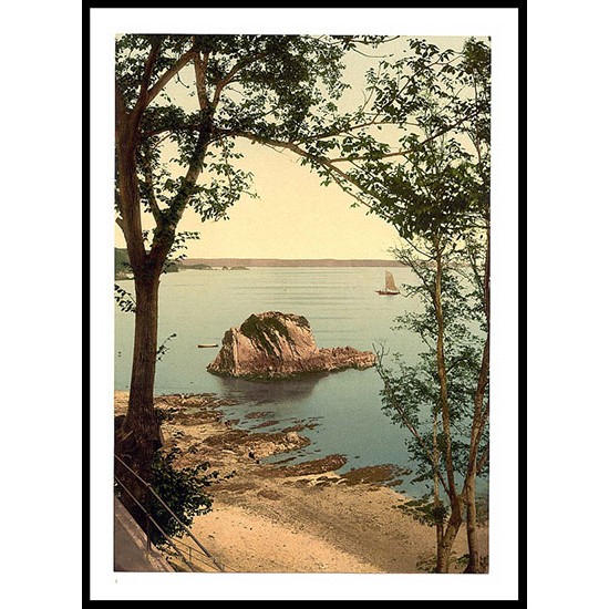 Viewat Tenby, A New Print Of A Vintage Wales Photochrom